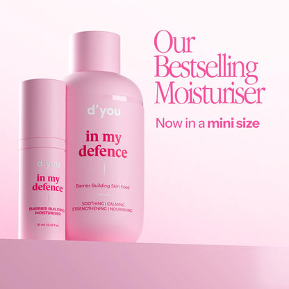 d'you In my Defence Lightweight Moisturiser for Intense Hydration with Ceramides for Men & Women | Non greasy cream for Dry, Oily & Combination Skin | Korean Skin Care Product | Cruelty Free | 50ml