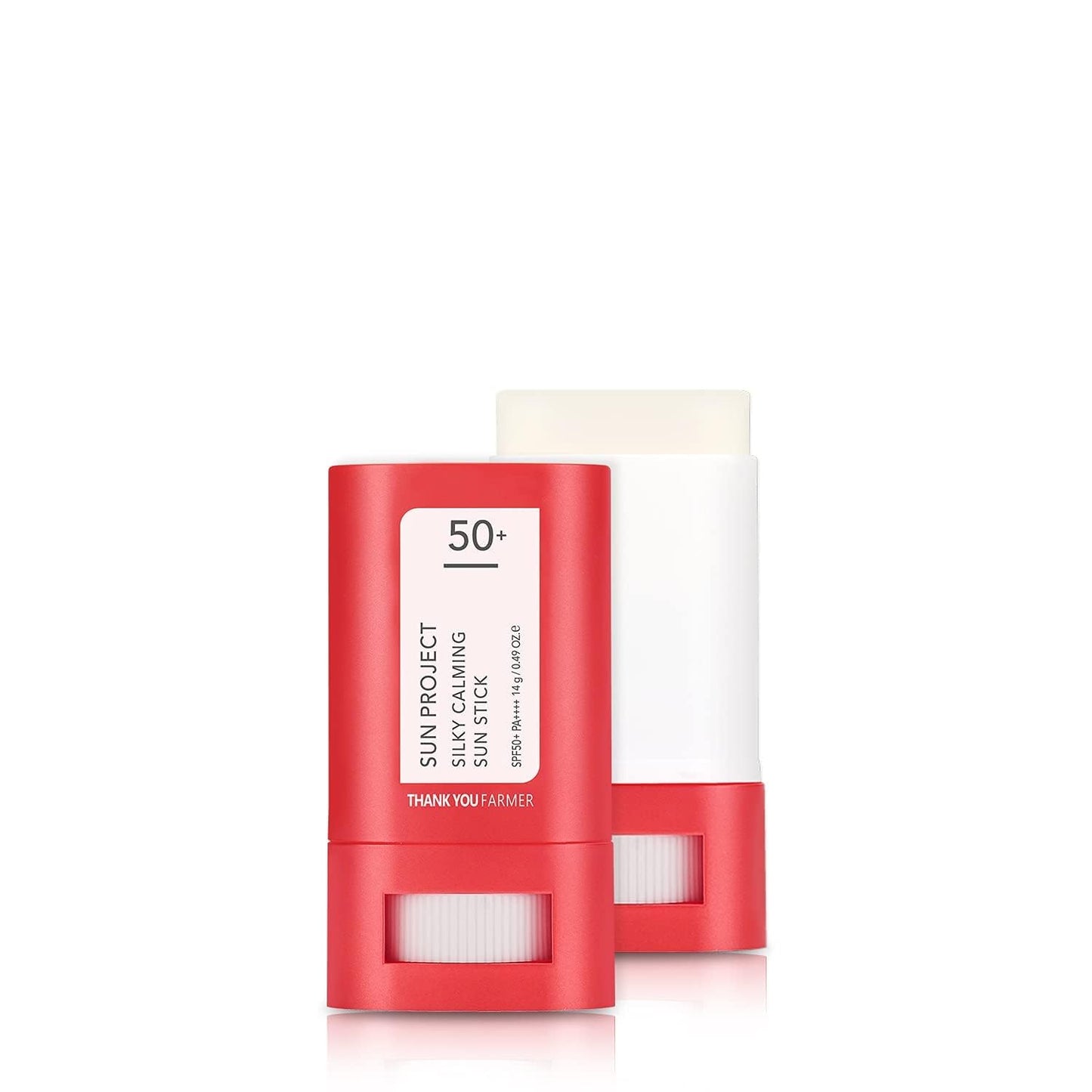 THANKYOU FARMER Sun Project Silky Calming SunStick SPF50+ PA++++ (14gm) Korean Sunscreen Stick, Water & Sweat-Resistant, Non-Sticky, No White Cast, UV Protection, Soothes Sensitive Skin, Lightweight Daily Sun Care