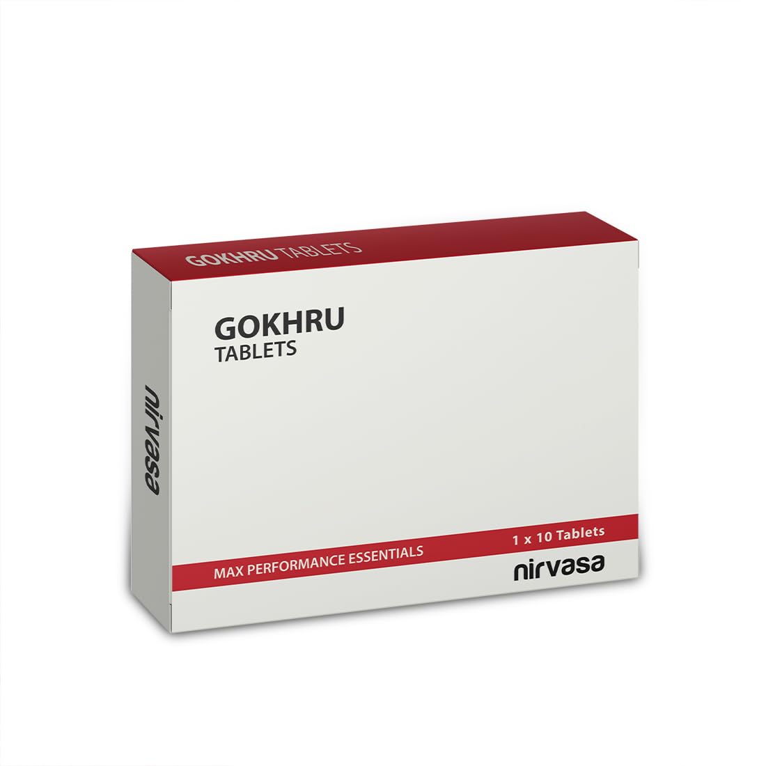 Nirvasa Gokhru Tablets for Men & Women (250mg, 10 Tab) | Natural Gokhru Extract (10:1) with Saponins & Tribulus Terrestris | Boosts Vitality, Rejuvenates Mind & Body, Enhances Vigour & Energy