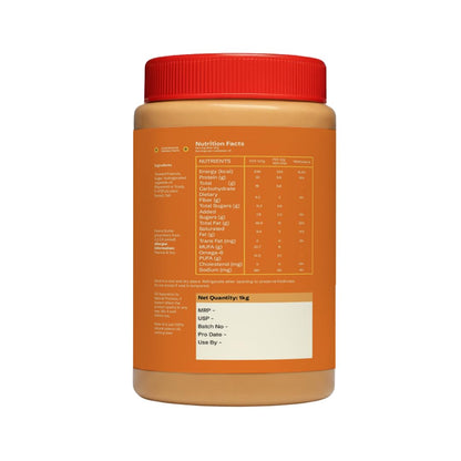 NUTRIKICK Regular Creamy Peanut Butter | High Protein Nut Spread with Vitamin E | Made with Roasted Peanuts | Healthy Breakfast Food for Gym, Kids & Weight Management