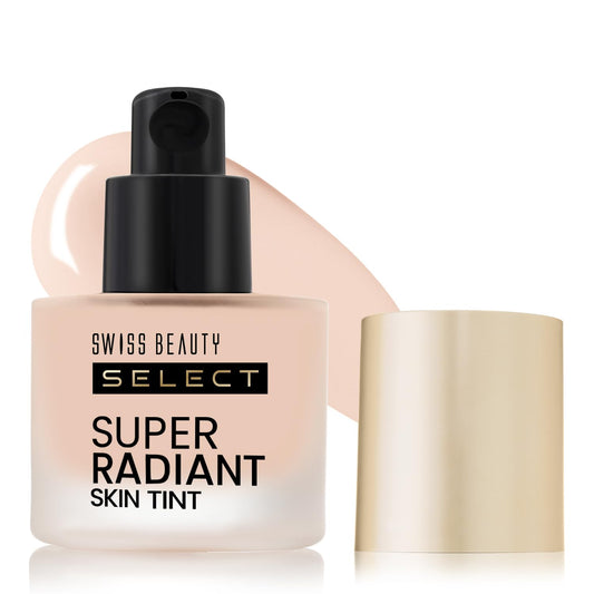 Swiss Beauty Select Super Radiant Hydrating Skin Tint | With Hyaluronic acid | Provides Natural, Dewy Glow | Shade- Creamy Glow, 30gm