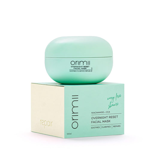 Orimii Sleeping Face Mask for Overnight Repair & Stress Relief (100ml) | Anti Oxidant Rich, Moisturizes, Soothes & Repairs Overnight | Lightweight 100% Natural Night Cream Gel For All Skin Types