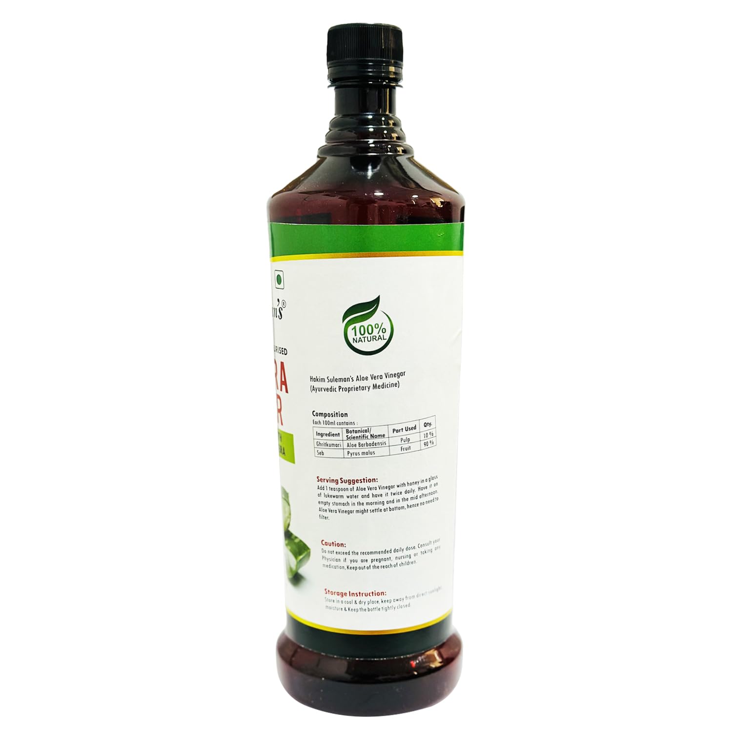 Zephivo Hakim Suleman's Aloe Vera Vinegar for Skin related problems.
