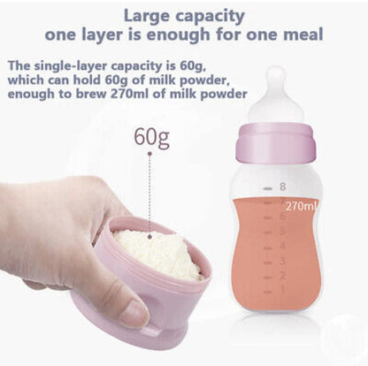 Mini Baby The Baby Store Plastic Best 4 Layer Milk Cute Bear Portable Baby Food Milk Powder Storage Bottle Milk and Food Container, Multicolour (4 layer), Multicolor