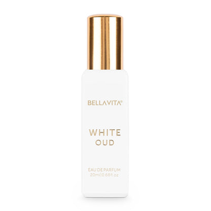Bella Vita Luxury White Oud | Long Lasting Unisex EDP 20ml | with Orange, Patchouli, Musk | Oud & Fruity Premium Fragrance Perfume for Unisex | Great for Everyday Use