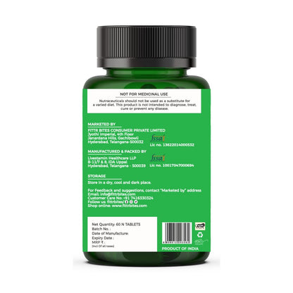 FittR Bites Glucosamine Tablets for Joint Support Supplement| with MSM Calcium & Vitamin D3 | Cartilage and Bone Health supplement, 60 Tablets, (Pack of 1, 60)