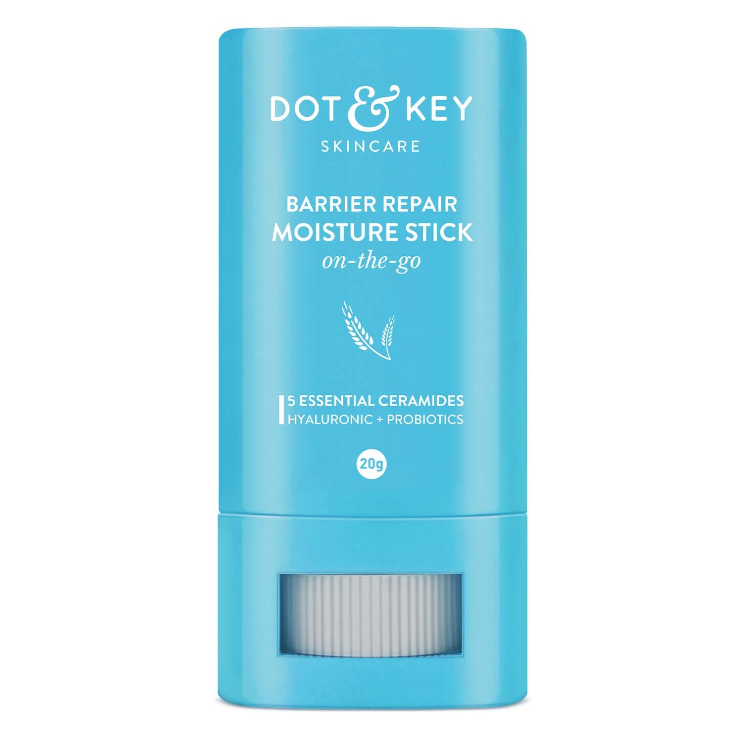 Zephivo DOT & KEY Barrier Repair Moisture Stick On-The-Go Non Sticky Ceramides Moisturizer With Hyaluronic + Probiotic For Intense Moisturization&Skin Strengthening|For Dry Skin, Normal & Sensitive Skin|20G
