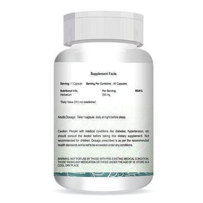 Supplement bottle with label on a white background