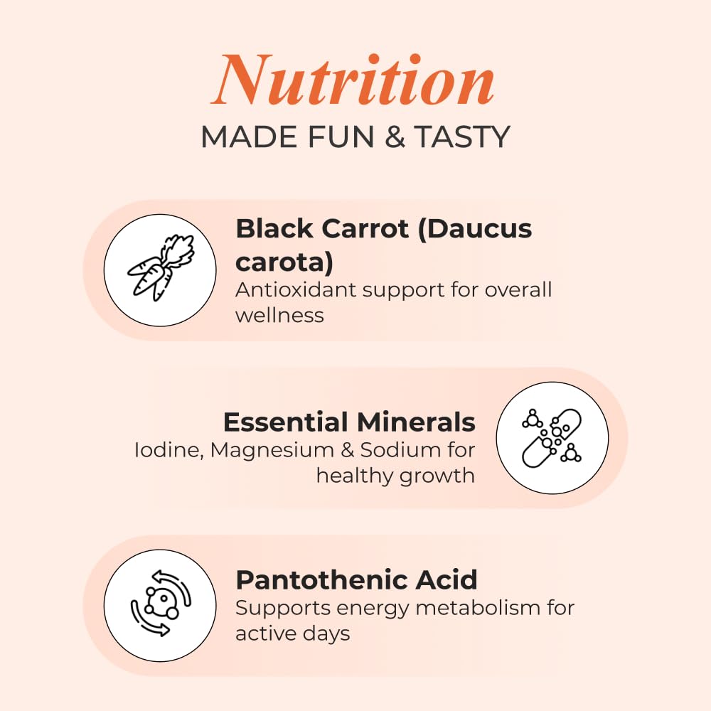 Nutrela Kids Multivitamin Gummies | Strawberry Flavour | Supports Immunity, Bone Health & Energy | 30 Gummies Pack of 2 | For Age 5+ | No Gelatin, No Artificial Colors.