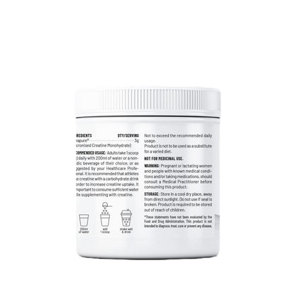 Zephivo Unived Certified German Creapure | Micronised Creatine Monohydrate | Single Ingredient, Flavorless & Caffeine Free | 3g Per Serving. 83 servings, 250g Jar
