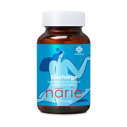 ZEROHARM Narie White Discharge Capsules for Women | Nano formulated Cranberry, D-Mannose, Hibiscus & Probiotics | Vaginal Discharge Capsules | Supports pH Balance, Intimate Odour Control | 60 Capsules