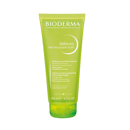 Bioderma Sebium cleansing gel tube on a white background