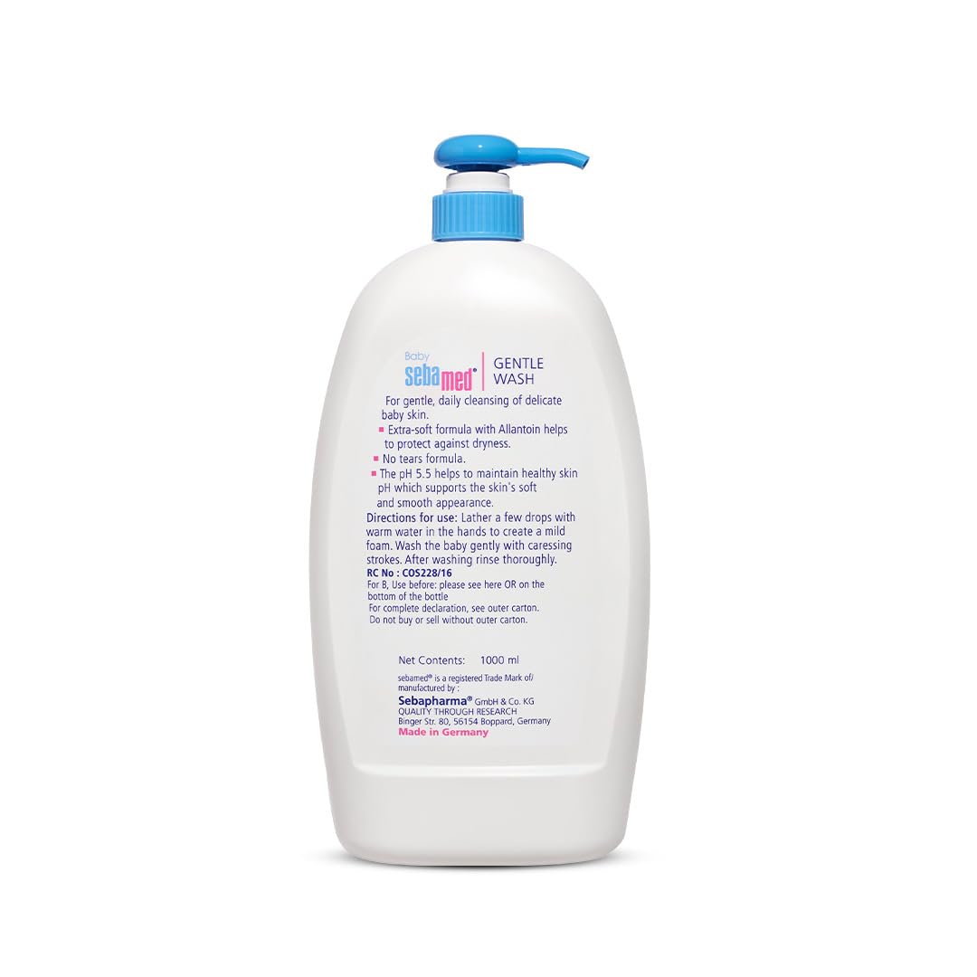 Sebamed Baby Gentle Wash|pH 5.5|Baby Body Wash|Soap Free|Tear Free|1000 ml