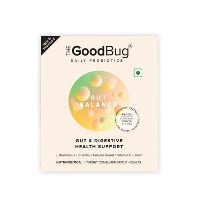 The Good Bug New & Improved Overall Digestive Health Gut Balance Probiotics Supplements- 3Bn Cfu Of Clinically Proven Strains | Aids Digestion, Enhances Nutrient Absorption & Metabolism |15 Days Pack
