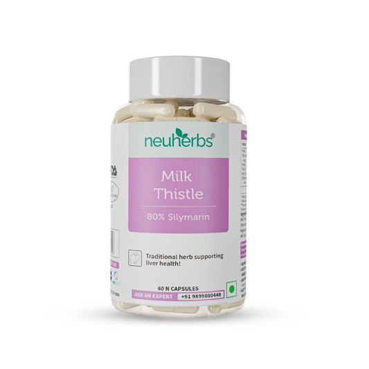 Neuherbs Milk Thistle - 60 Capsules| Liver detox supplement With 800 Mg Of Silymarin | Supports Healthy & Strong Liver