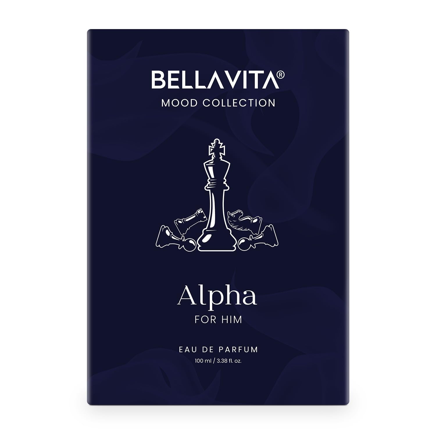 Bellavita Alpha for Him eau de parfum packaging on a white background