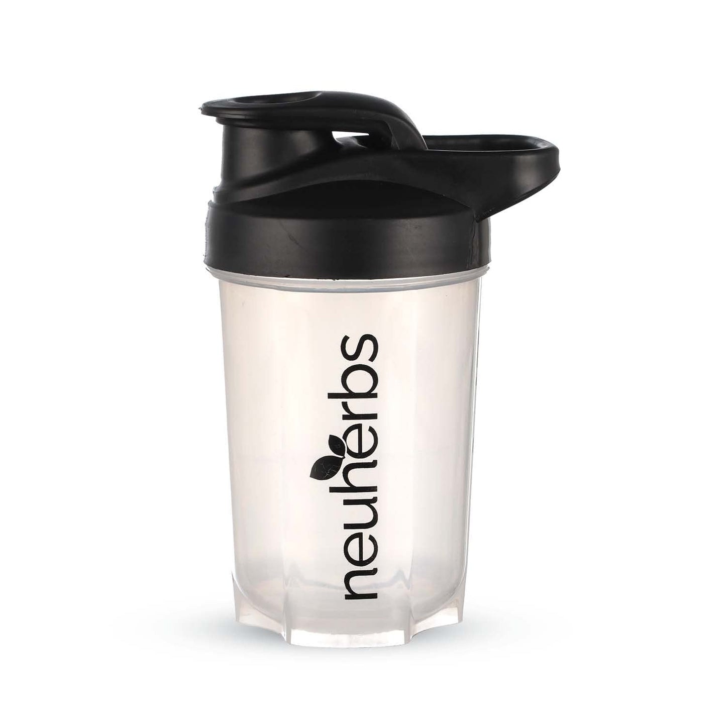 Neuherbs Plastic Gym Protein Shaker Bottle For Protein Shakes With Whisk Ball | Bpa Free| 100% Leak Proof | 400 Ml | Black & White Color, 400 milliliter