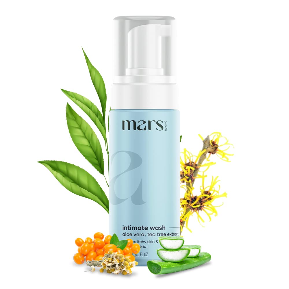 Mars by GHC Natural Intimate Wash for Men - Aloe Vera, Tea Tree Extract and Antibacterial Ingredients | Good Health Company