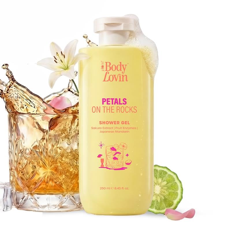 Plum BodyLovin’ Petals On The Rocks Shower Gel | Renewing & Reviving Body Wash | Bergamot, Mandarin & Patchouli | Citrus Floral Fragrance | 250 ml