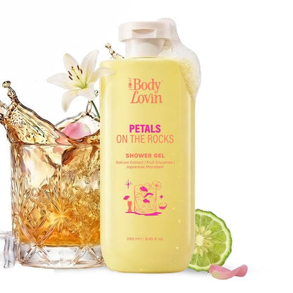 Plum BodyLovin’ Petals On The Rocks Shower Gel | Renewing & Reviving Body Wash | Bergamot, Mandarin & Patchouli | Citrus Floral Fragrance | 250 ml