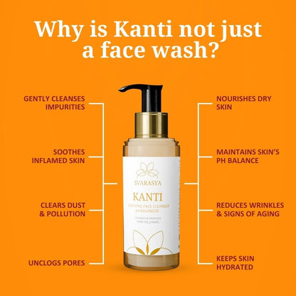 Svarasya Kanti Natural Facewash for Soft, Soothing and Nourishing skin| Suitable for all skin types|100ml