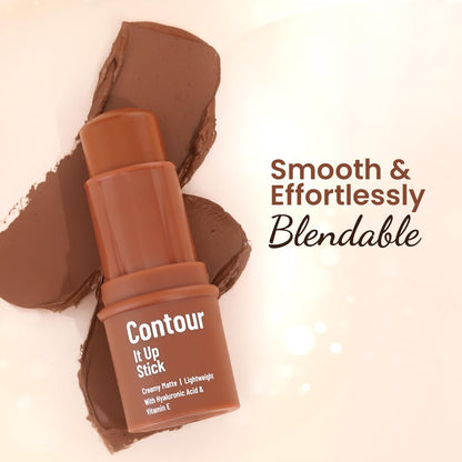 Swiss Beauty Contour It Up Stick | Sculpts & Defines | With Hyaluronic Acid & Vitamin E | Blendable | Lightweight | Easy To Use & Carry | 8gm