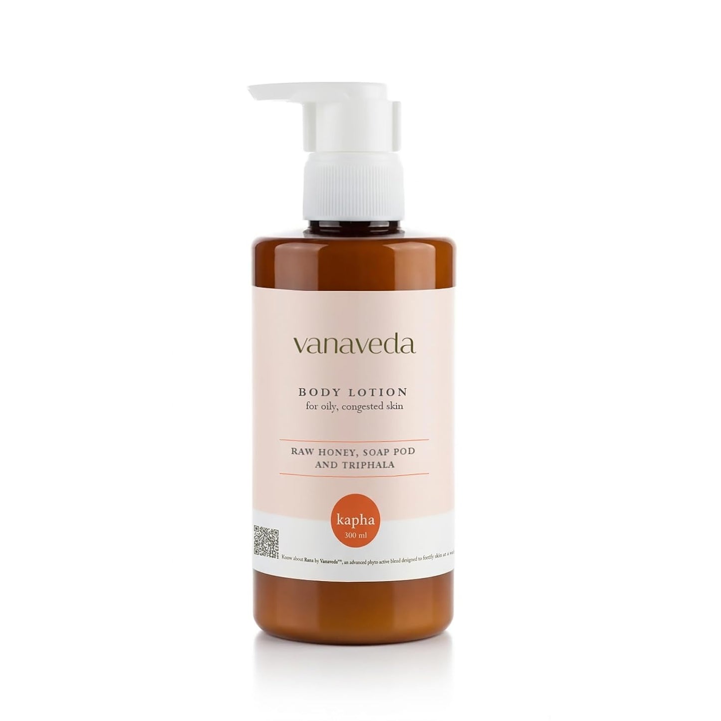 Vanaveda Kapha Body Lotion for Oily Skin | Lightweight Ayurvedic Moisturiser | Daily Body Care for Smooth, Non-Sticky Skin | 300ml