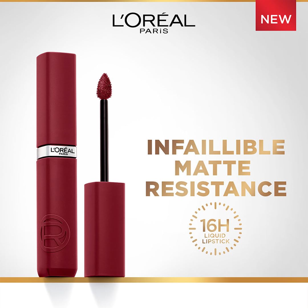 L'Oreal Paris Infallible Matte Resistance Liquid Lipstick, Wine Not? 500, 5 ml
