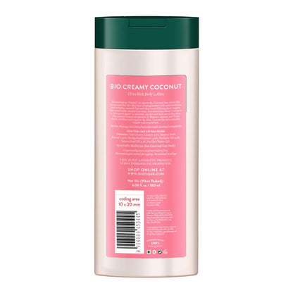 Biotique Bio Creamy Coconut Ultra-Rich Body Lotion For Extra Dry Skin, 180ml & Bio Wintercherry Lightening & Rejuvenating Body Nourisher, 190ml