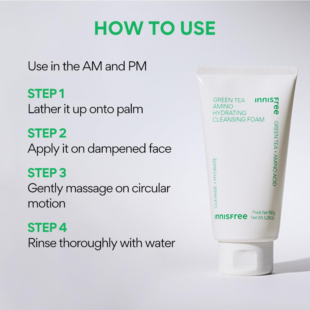 Innisfree Volcanic BHA Pore Foaming cleanser, Clogged Pore Cleanser with Volcanic Clusters | Blackhead Removal | Deep Cleansing