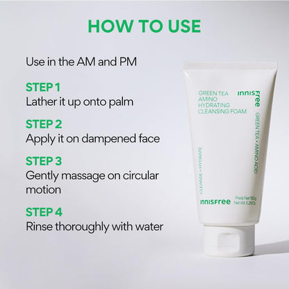 Innisfree Volcanic BHA Pore Foaming cleanser, Clogged Pore Cleanser with Volcanic Clusters | Blackhead Removal | Deep Cleansing