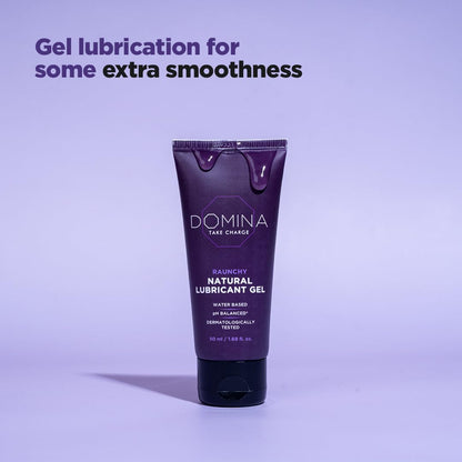 Domina Raunchy Natural Lubricant Gel | 50 ml | pH Balanced| Water-Based | Glycerine Free | Non-Sticky | Lube For Men & Women | Compatible With Condoms And Silicone Toys