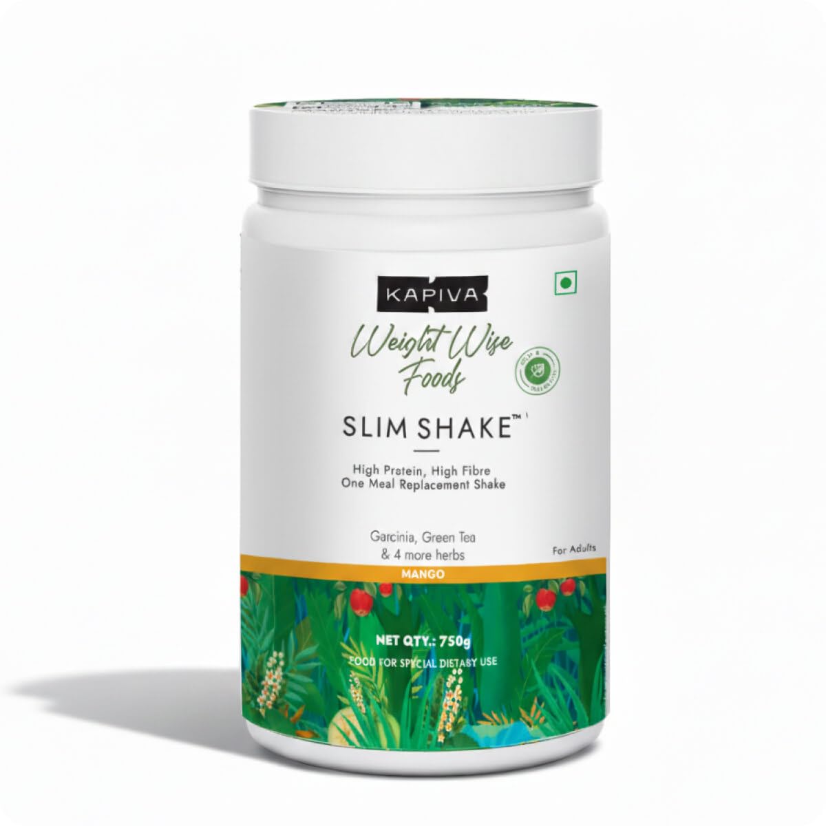 Kapiva Mango Slim Shake 750g | High-Protein Meal Replacement Drink with 7 Ayurvedic Herbs for Weight Control