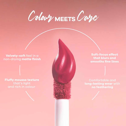 Earth Rhythm Lip Nectar Matte Liquid Lipstick, Weightless, Never Drying, No Mineral Oil 5g - Rose