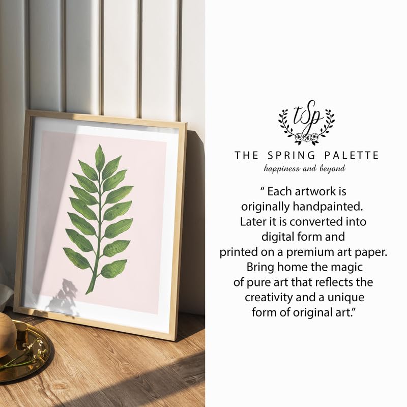 New Life Botanical Wall Painting| Modern Art Painting for Living Room Bed Room and Office | 11 x 14 inches (Natural Frame)