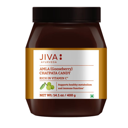 Jiva Amla Chatpata Candy 400gm | Rich In Dietary Fibres & Vitamin C, Boosts Immunity, Supports Healthy Digestion