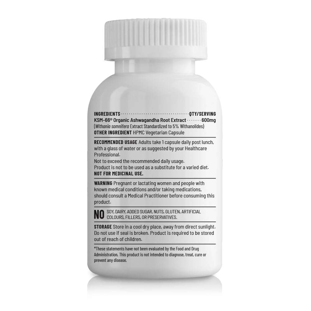 Zephivo Unived KSM-66 Ashwagandha | 600mg Vegan Full Spectrum Root Extract Standardized to 5% Withanolides | for Stress, Anxiety, Endurance, & Strength (60 Vegan Caps)
