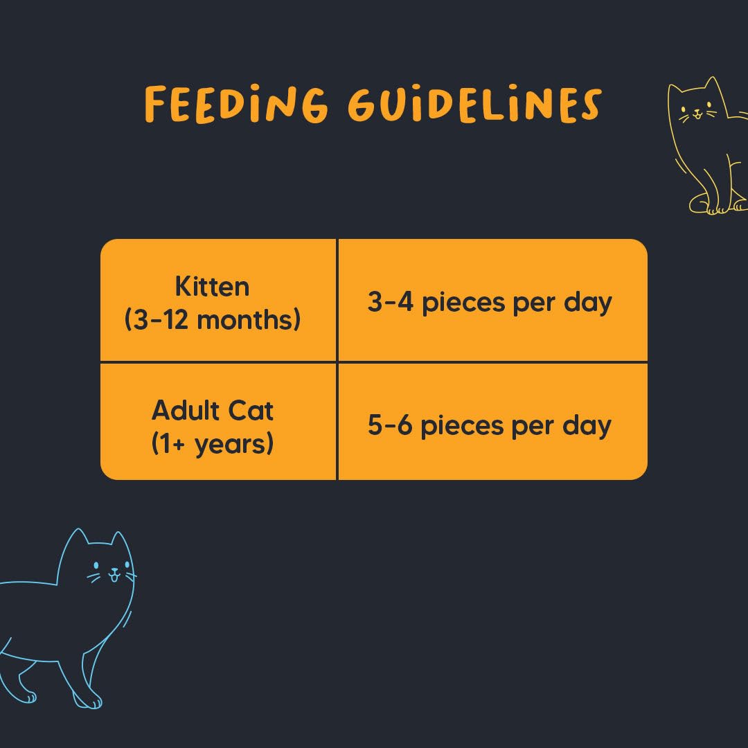Meowsi by HUFT Power Bites Cat Treats - Chicken & Fish - 50 gm | Treats for Kittens & Adult Cats | for Persian Cat & All Breeds | Tempting Bites for Cats