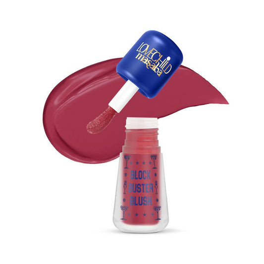 LoveChild Masaba Block Buster Blush Creme - Natural Dewy Matte Finish, Buildable & Long-Lasting Formula, Blendable, Shocking Sharbat (Deep Pink) 5.5ml