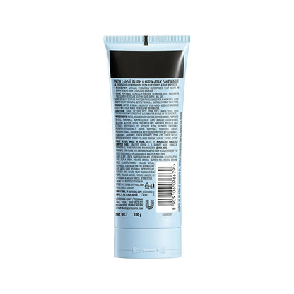 LAKME Blush & Glow, Blueberry + Peptide Gentle Jelly Facewash, 100g, for Hydrated Juicy Glow, with Blueberry Extract & Blue Peptide, Clinically Proven to Repair Skin Barrier, for Dry & Dehydrated Skin