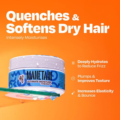 Manetain Ultimate Moisture Therapy 100gm | Deep Hydrating Curl Conditioner for Curly Hair Women & Men | Ultra‑Moisturising Conditioner for Frizzy Hair with Algae Oil & Hyaluronic Acid | CG‑Friendly