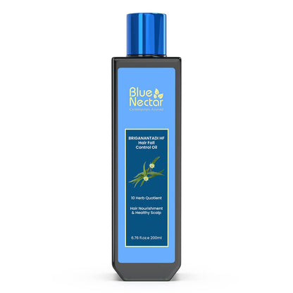Blue Nectar Anti Frizz Hair Shampoo for Dry & Frizzy Hair | Plant Based Biotin Shampoo for Hair Growth for Women & Men (15 herbs, 200ml)