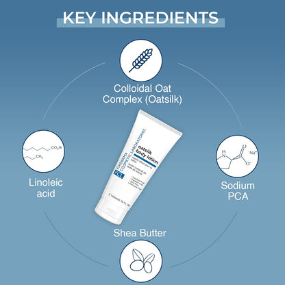 FCL Oatsilk Body Lotion For Dry & Rough Skin | Moisturizing Lotion | Long Lasting Hydration | Nourishes Skin | Soothing Lotion | Reduces Itching | 200Ml