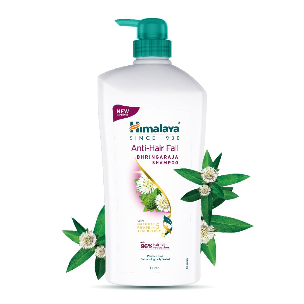 Himalaya Anti-Hair Fall Shampoo bottle with green pump on a white background