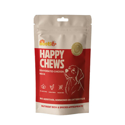 Nootie Happy Chews – Dehydrated Chicken Neck Dog Treats (70g) | All-Natural, High-Protein, Crunchy Snack
