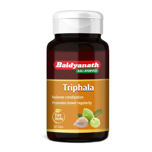 Baidyanath Triphala -60 Tablets | Ayurvedic Blend of Amla, Haritaki & Baheda | Supports Digestion & Gut Health |