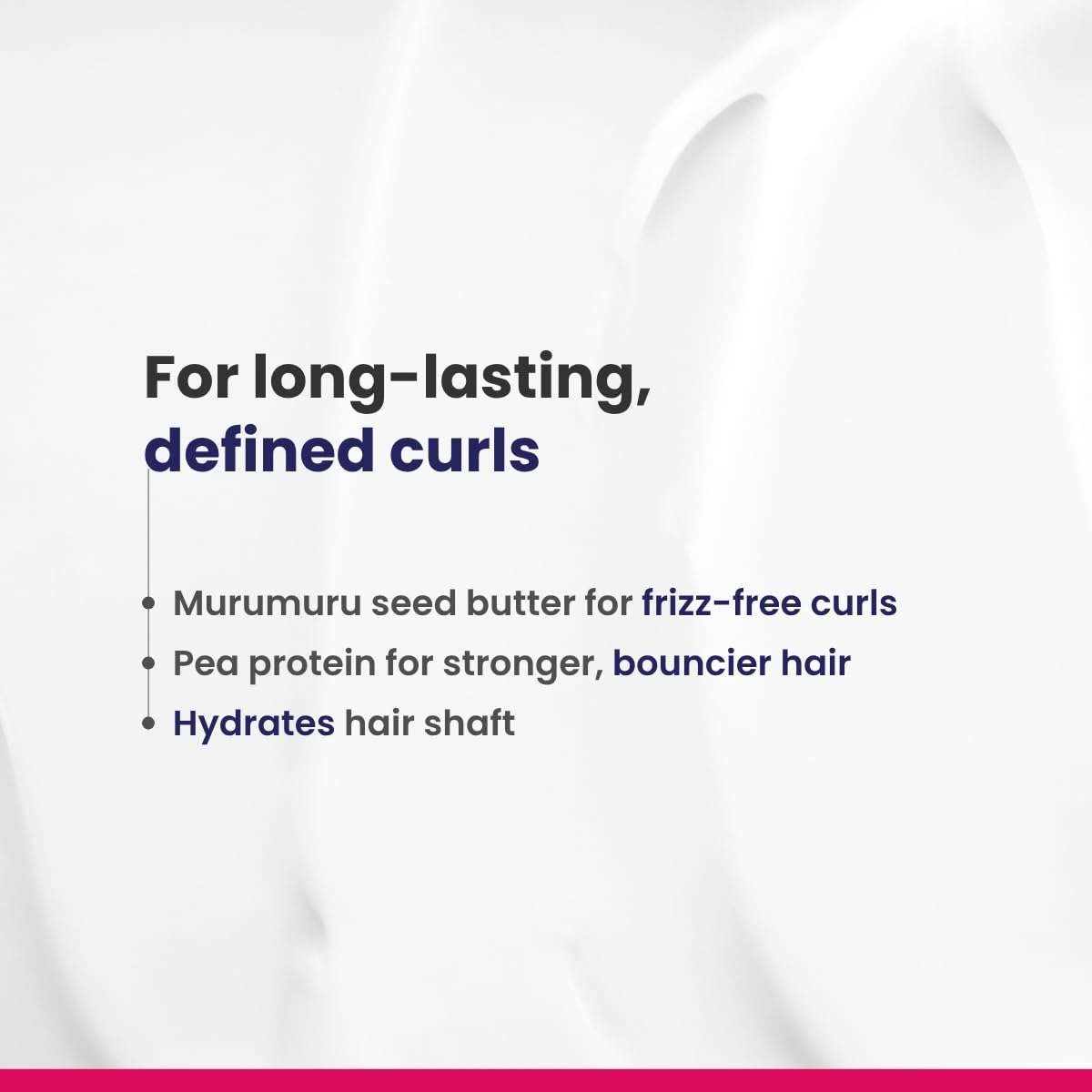 Text describing hair care product benefits on a white background