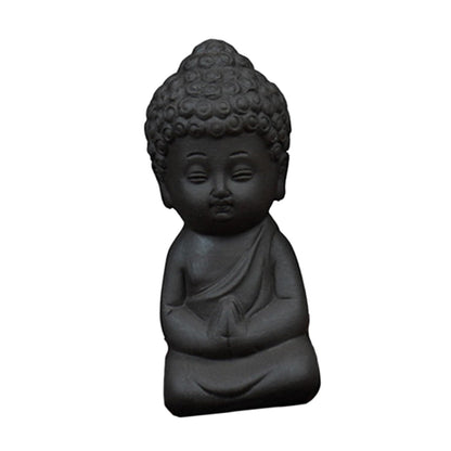 Small Buddha Black Pottery Tea Pet Ornaments for Car Interior Table Home & Kitchen|Home & Décor|Decorative Accessories|Idols & Figurines