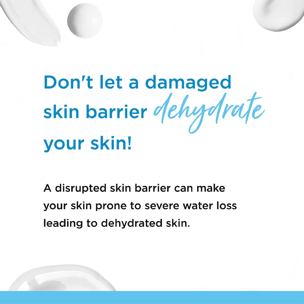 Text about skin barrier health with a white background and blue accents.