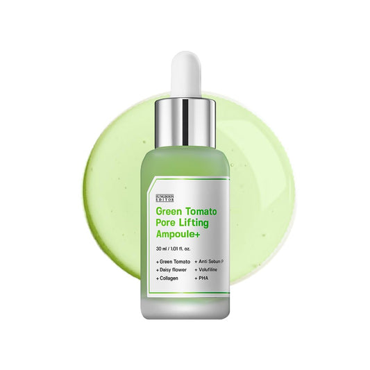 SUNGBOON EDITOR Green Tomato Pore Lifting Ampoule+ (30 ml) | Pore-Tightening & Lifting Serum | Firming, Oil Control & Smoother Skin